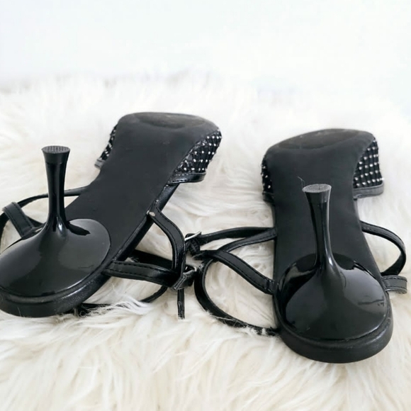 Madden Girl Ankle Strappy Mesh Embellished Pointed Toe Kitten Heel Mules🌴 - Picture 8 of 10